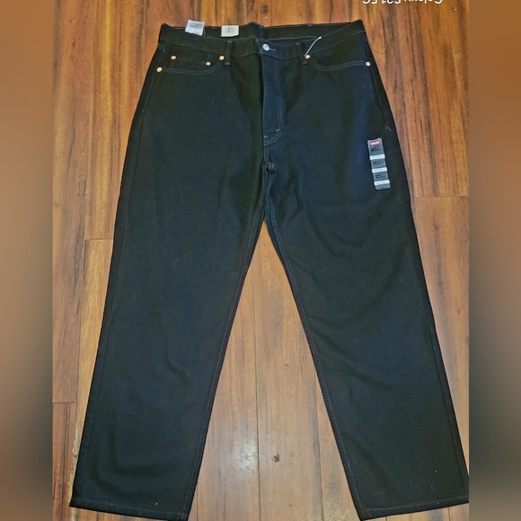 NWT Men's Levi's 550 Black Relaxed Fit  Black Denim Jeans - Picture 2 of 5